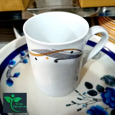 Picture of Multicolor Ceramic Coffee Mug Set of 1/2/4 (350ml) Handcrafted Design Tea Cups Stackable, Chip Resistant, Large Serving Green Tea Cups, (Color May Vary)