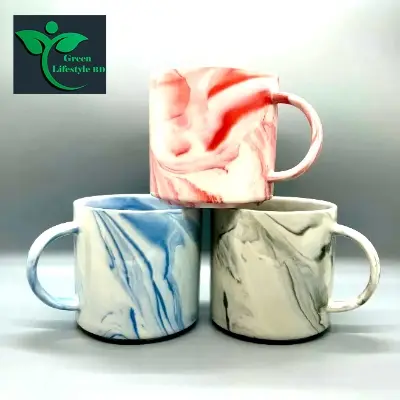 Picture of High Quality Drinking water coffee/tea Marble Design Handmade Ceramic Mug 330ml For home and office set of 2/4 pcs