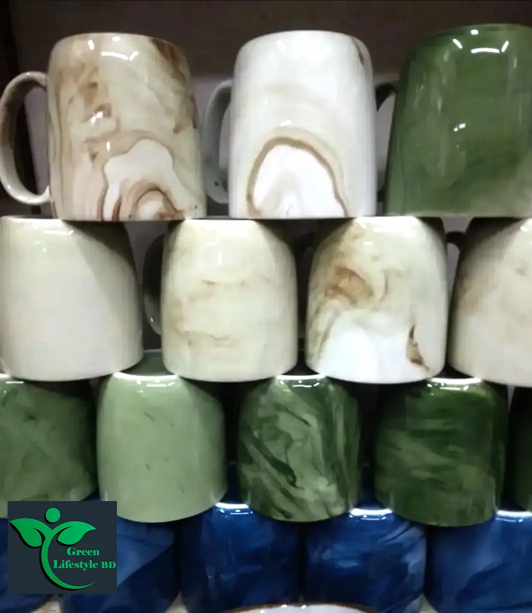 Picture of High Quality Drinking water coffee/tea Marble Design Handmade Ceramic Mug 330ml For home and office set of 2/4 pcs