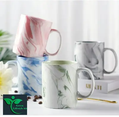 Picture of High Quality Drinking water coffee/tea Marble Design Handmade Ceramic Mug 330ml For home and office set of 2/4 pcs