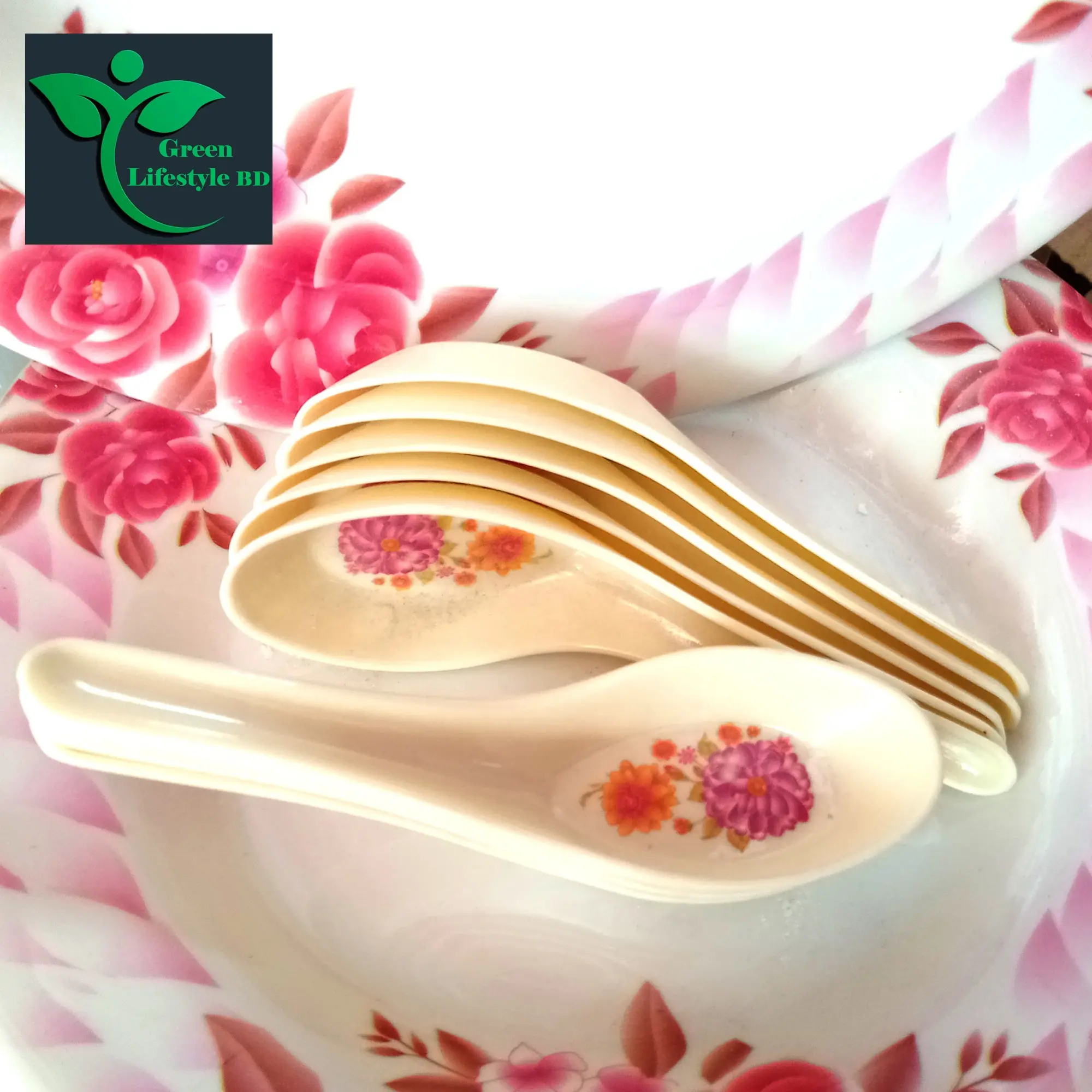 Picture of Melamine Soup Spoons, 14 cm/5.5 Inches, with Long Handle, Round Bottom Spoon, for Restaurant/Kitchen (6/12 Pcs Set)