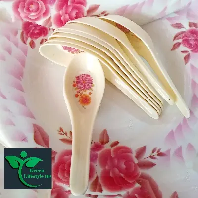 Picture of Melamine Soup Spoons, 14 cm/5.5 Inches, with Long Handle, Round Bottom Spoon, for Restaurant/Kitchen (6/12 Pcs Set)