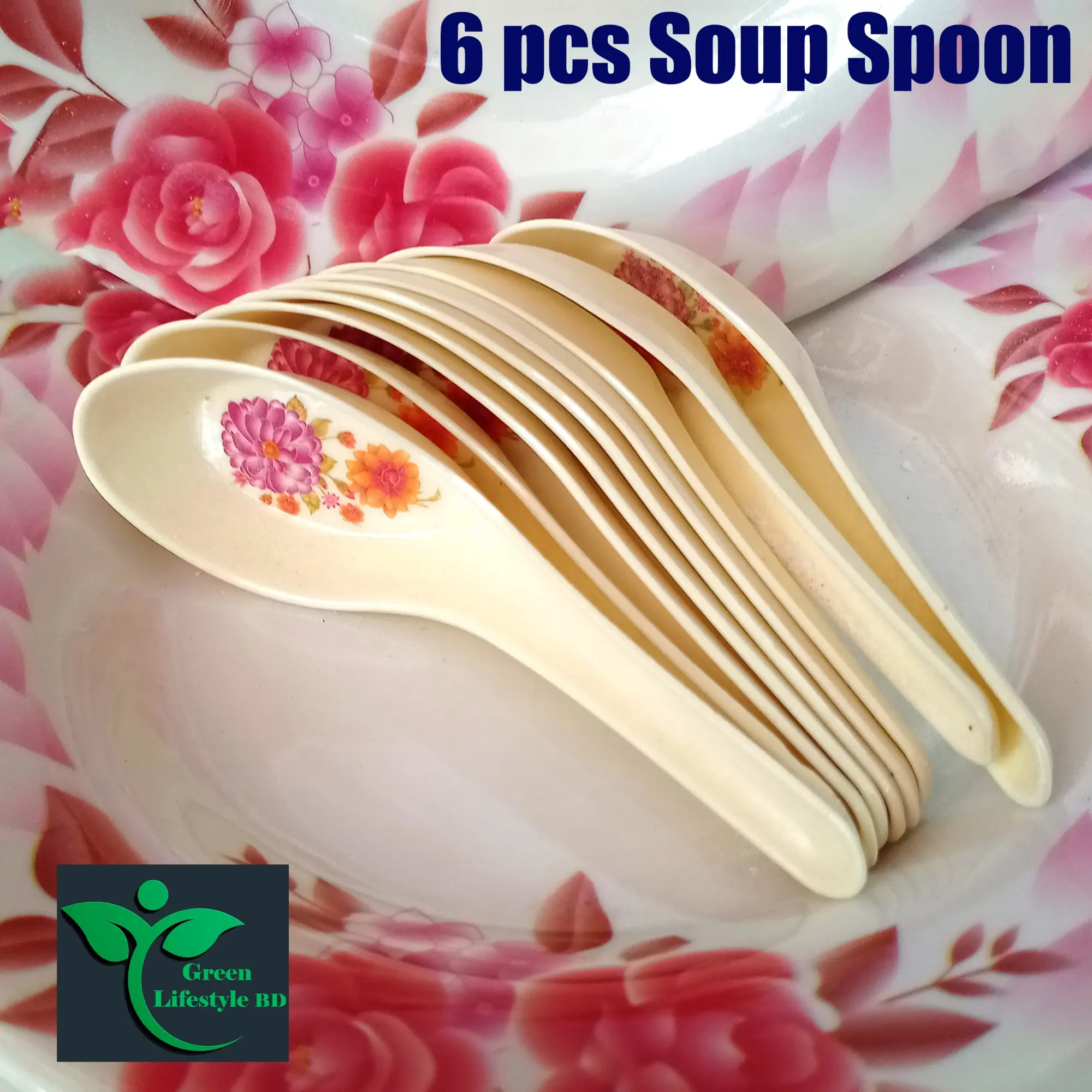 Picture of Melamine Soup Spoons, 14 cm/5.5 Inches, with Long Handle, Round Bottom Spoon, for Restaurant/Kitchen (6/12 Pcs Set)