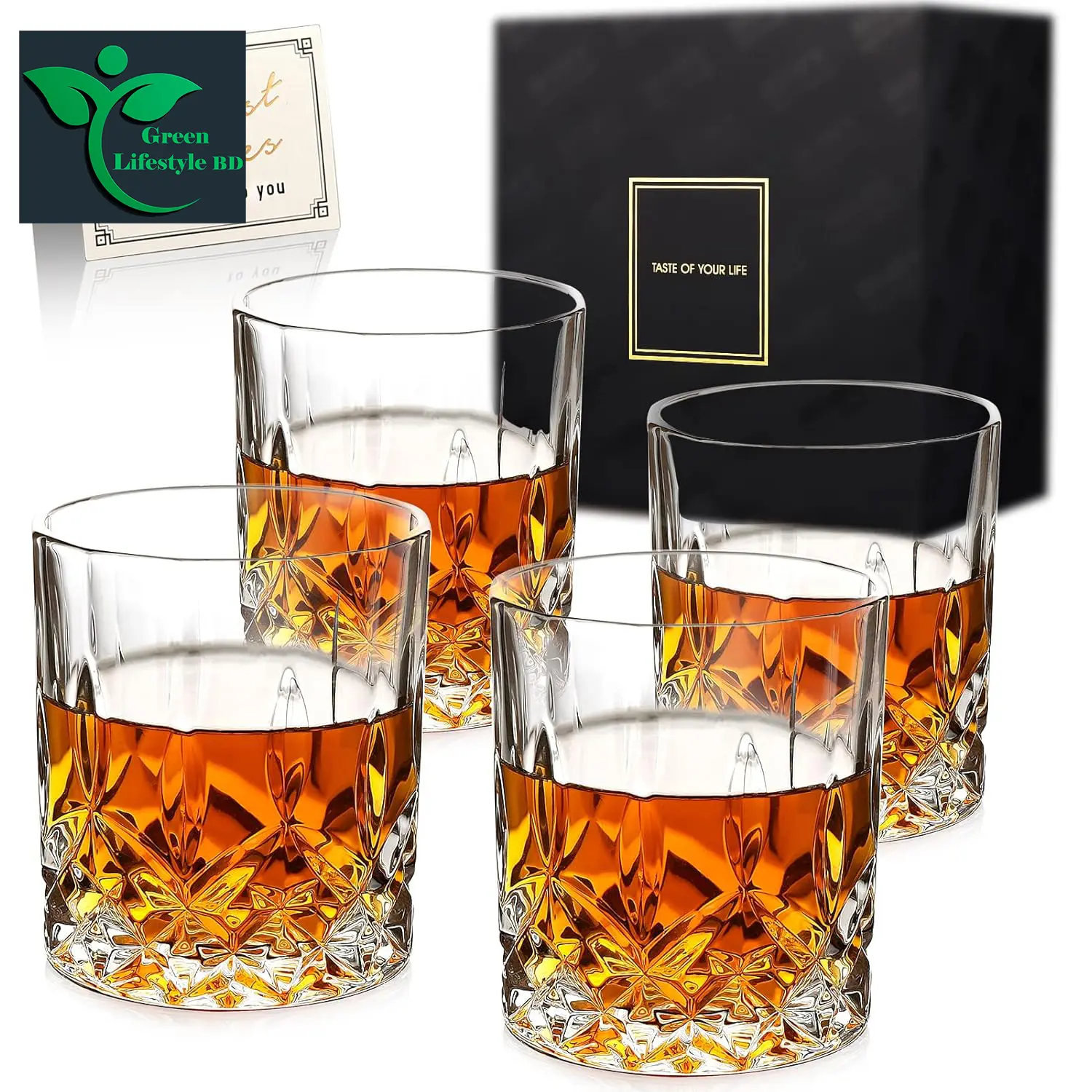 Picture of Unique Design Transparent Water & Juice Glass Set of 6 – 235ml Medium Size (Model N201T) | Classic Drinking Glasses for Milk, Sharbat & Cocktails - Transparent