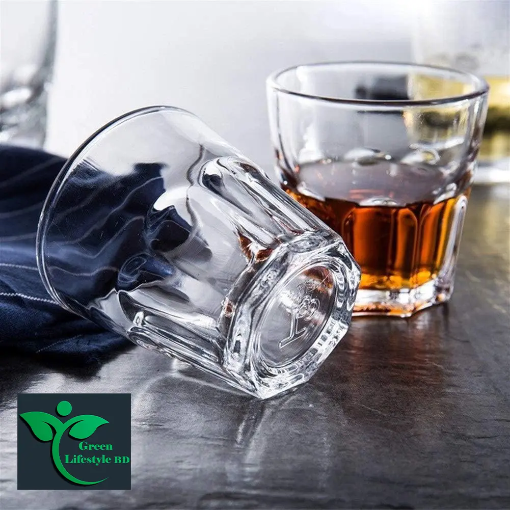 Picture of Elegant Glassware Set of 6 – 227ml Transparent Cups for Juice, Tea & Coffee | Perfect for Home, Office & Restaurants - Transparent