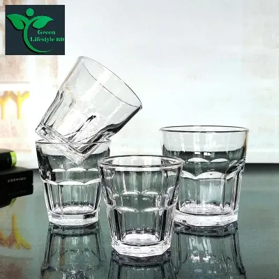 Picture of Elegant Glassware Set of 6 – 227ml Transparent Cups for Juice, Tea & Coffee | Perfect for Home, Office & Restaurants - Transparent