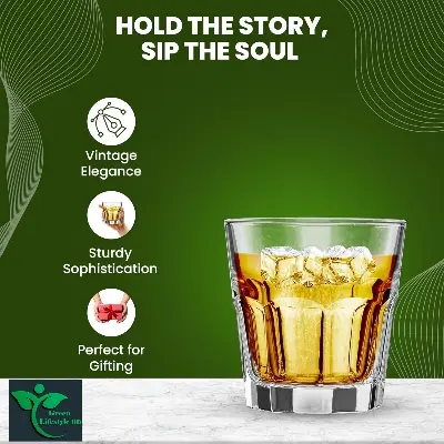 Picture of Elegant Glassware Set of 6 – 227ml Transparent Cups for Juice, Tea & Coffee | Perfect for Home, Office & Restaurants - Transparent