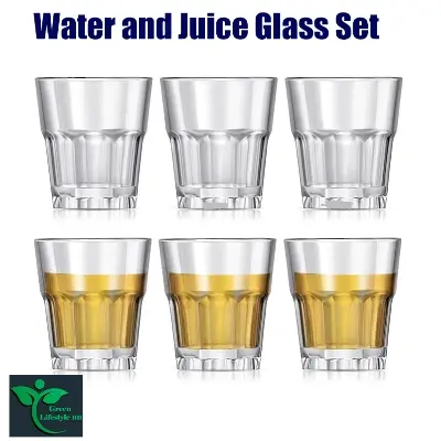 Picture of Sharbat & Drinking Glass Set of 6 – 227ml Transparent Glassware for Juice, Tea & Coffee | Ideal for Home, Office & Restaurants - Transparent