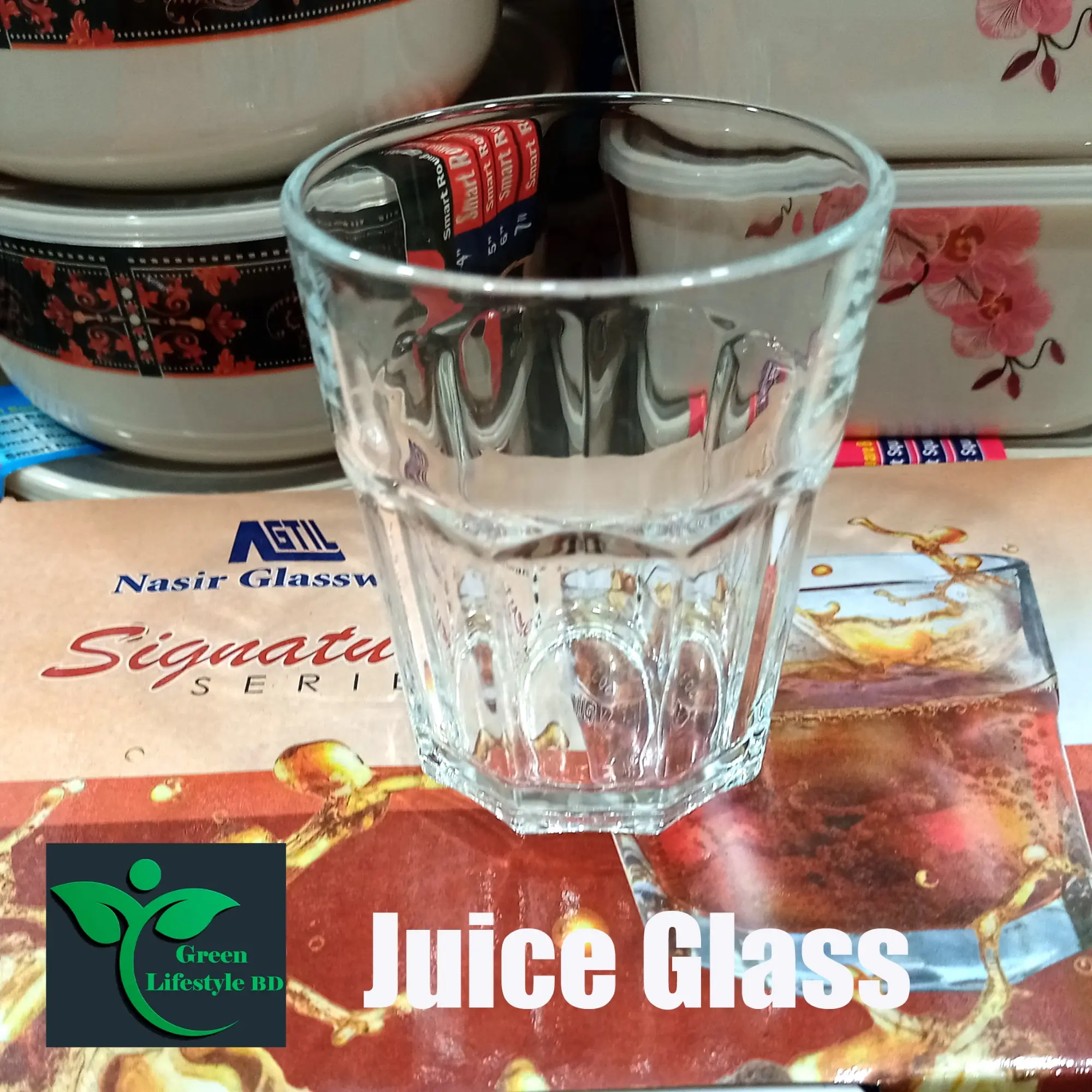 Picture of Sharbat & Drinking Glass Set of 6 – 227ml Transparent Glassware for Juice, Tea & Coffee | Ideal for Home, Office & Restaurants - Transparent