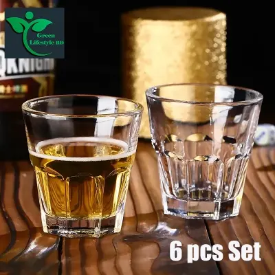 Picture of Sharbat & Drinking Glass Set of 6 – 227ml Transparent Glassware for Juice, Tea & Coffee | Ideal for Home, Office & Restaurants - Transparent