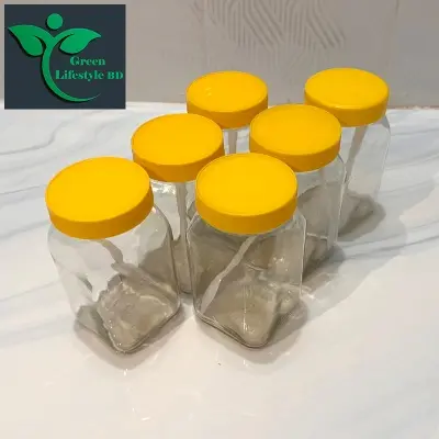 Picture of Clear 500gm Glass Jar 06 Pes Set for Kitchen and dining, Glassware food jar, Food container Set, kitchen glass jar. - Clear 6 pcs