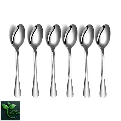 Picture of High-Quality Stainless Steel Tea Spoon Set – 6 Pcs, 6 Inch, Elegant & Durable - Silver