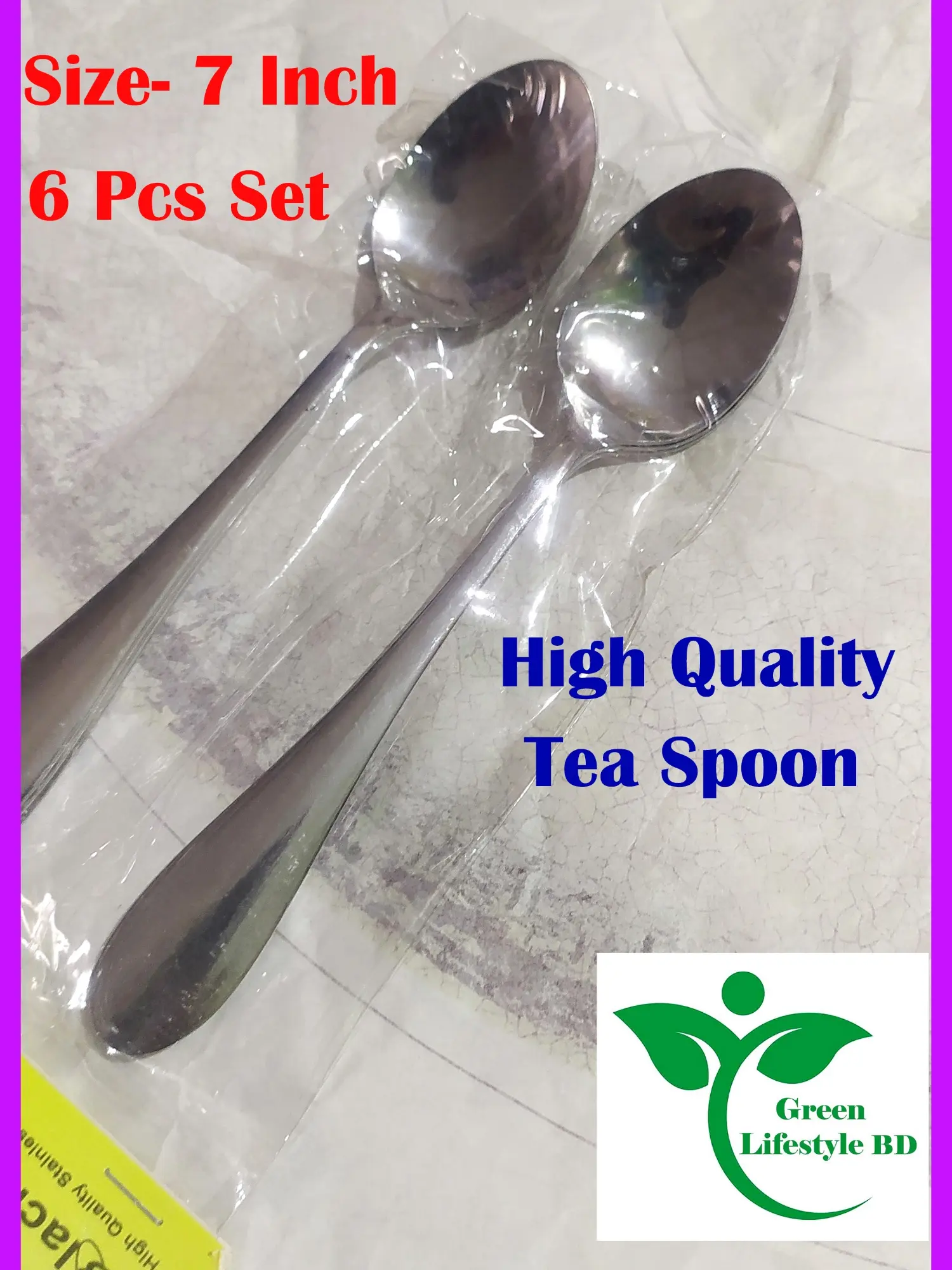 Picture of High-Quality Stainless Steel Tea Spoon Set – 6 Pcs, 6 Inch, Elegant & Durable - Silver