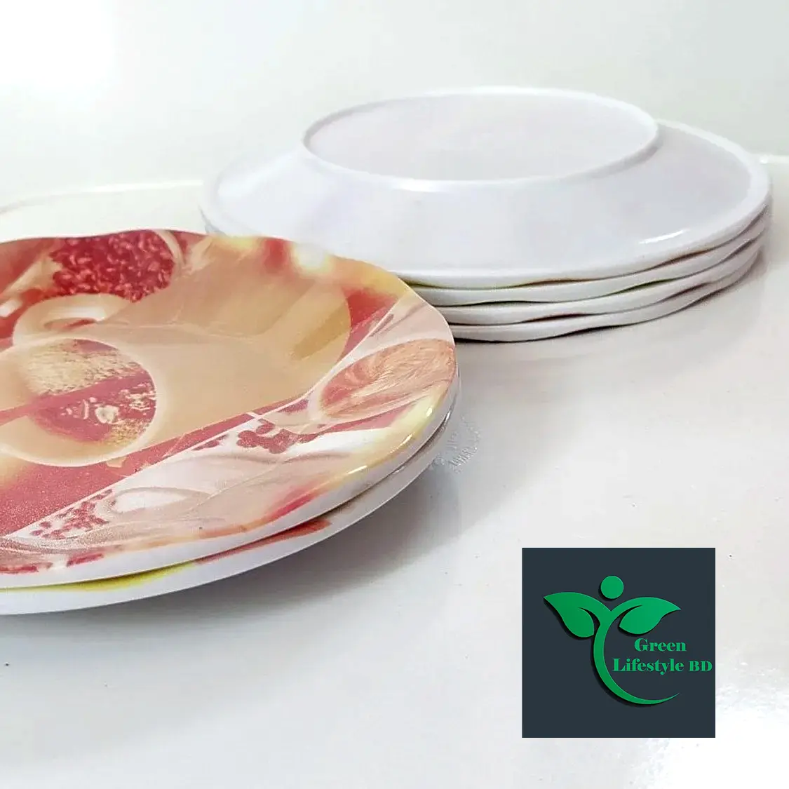 Picture of Melamine Coffee Plate 06 Pieces Set / Melamine ( Size-6.5 inches ) plate for Snacks and Breakfast. - Coffee