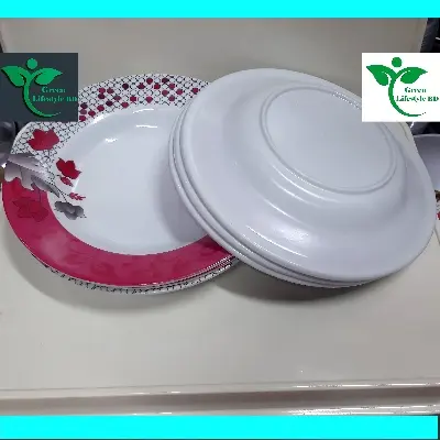 Picture of 2 pcs Set Big Melamine Plate (9.5" Size ) for Home & Office High Quality Melamine. - Multicolor