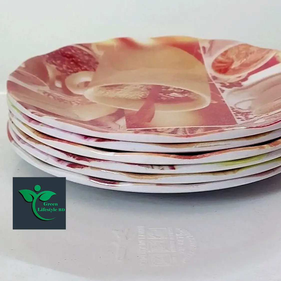 Picture of Stylish Melamine Coffee Plate 04 Pieces Set ( Size-6.5 inches ) plate for Snacks and Breakfast. - Coffee