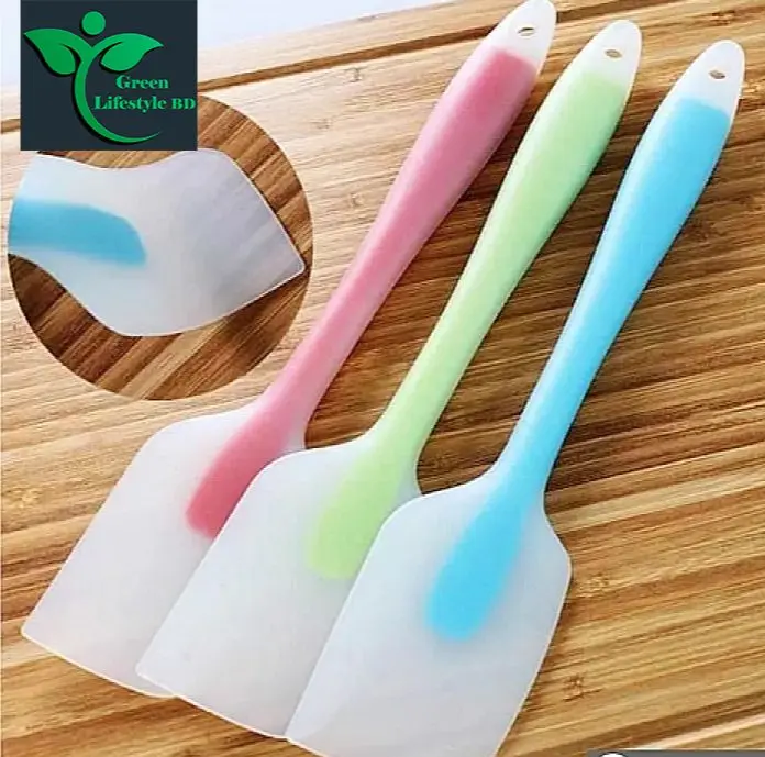 Picture of 1 Piece Baking Tools For Cakes Double Silicone Spatula Spoon Cookie Spatulas Pastry Scraper Mixer Butter Ice Cream Scoop 10-inch. - Multicolor