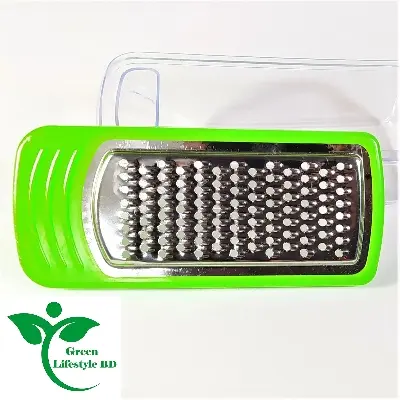 Picture of 2 pcs set Cheese Steel Grater and Slicer Vegetables with Container Multicolor ( Size 6.5 inch) Body A.B.S. Plastic. - Multicolor