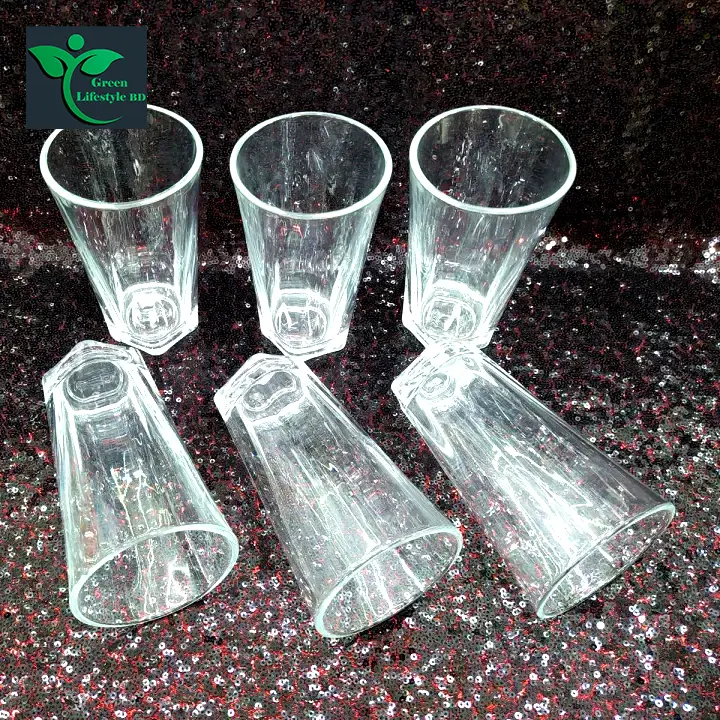 Picture of Beautiful Design 5 Angel Drinking Water Glass 6 pcs For Home, office and Restaurant - Clear