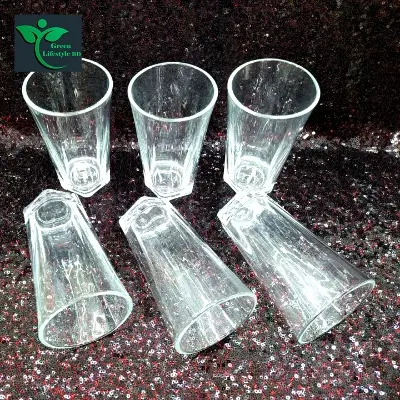 Picture of Beautiful Design 5 Angel Drinking Water Glass 6 pcs For Home, office and Restaurant - Clear