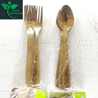 Picture of 12 Pieces Golden Stainless Steel Spoon Set - Add A Touch Of Luxury To Your Dining Table With This Golden Spoon Set - Gold