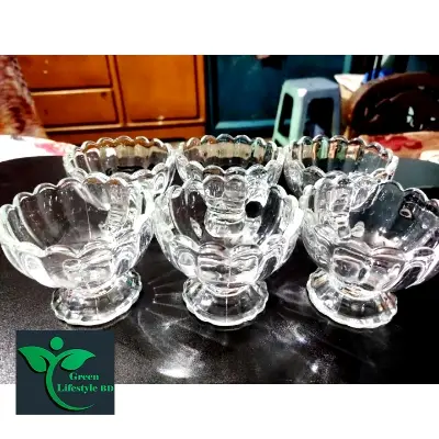 Picture of Unique juice dessert glass cups high quality ice cream glass 6 pcs set tumblers milk tea dessert cup - Clear