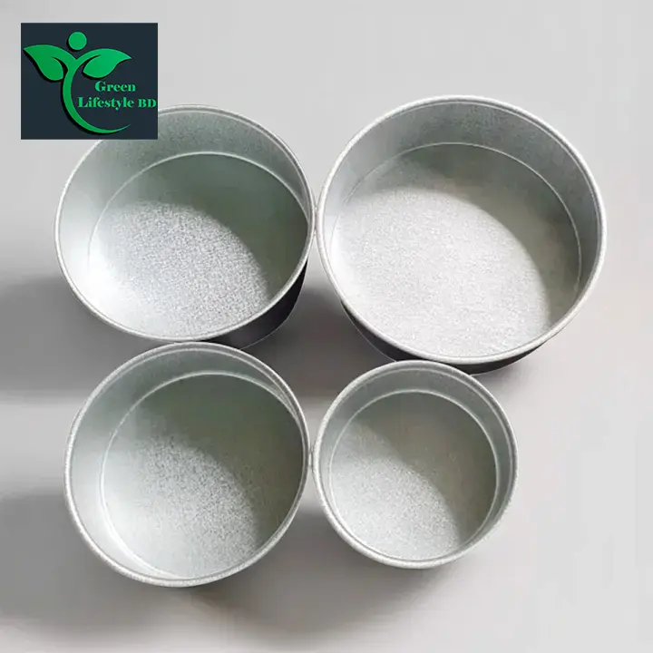 Picture of Round Aluminum Cake Mold - 4 Pieces Set - Bake Perfect Cakes Every Time With Round Aluminum Cake Mold Set - Silver
