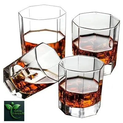 Picture of 8-Angle Crystal Clear Drinking Glass Set – 6 Pcs Elegant Coke & Sorbet Glassware - 6 pcs set