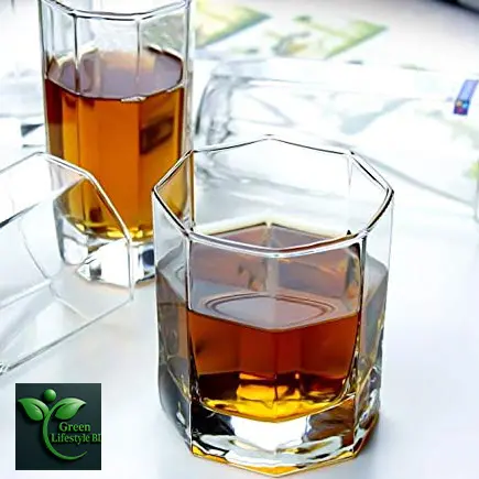 Picture of 8-Angle Crystal Clear Drinking Glass Set – 6 Pcs Elegant Coke & Sorbet Glassware - 6 pcs set