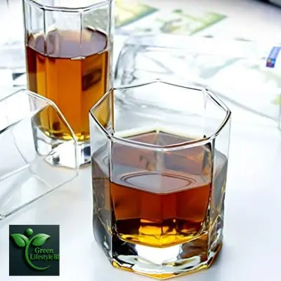 Picture of 8-Angle Crystal Clear Drinking Glass Set – 6 Pcs Elegant Coke & Sorbet Glassware - 6 pcs set