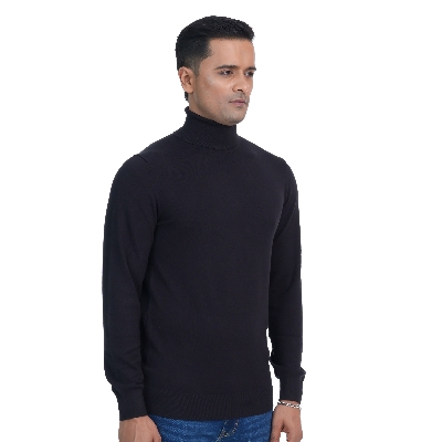 Picture of Maverick Men's Turtle Neck Sweater Black