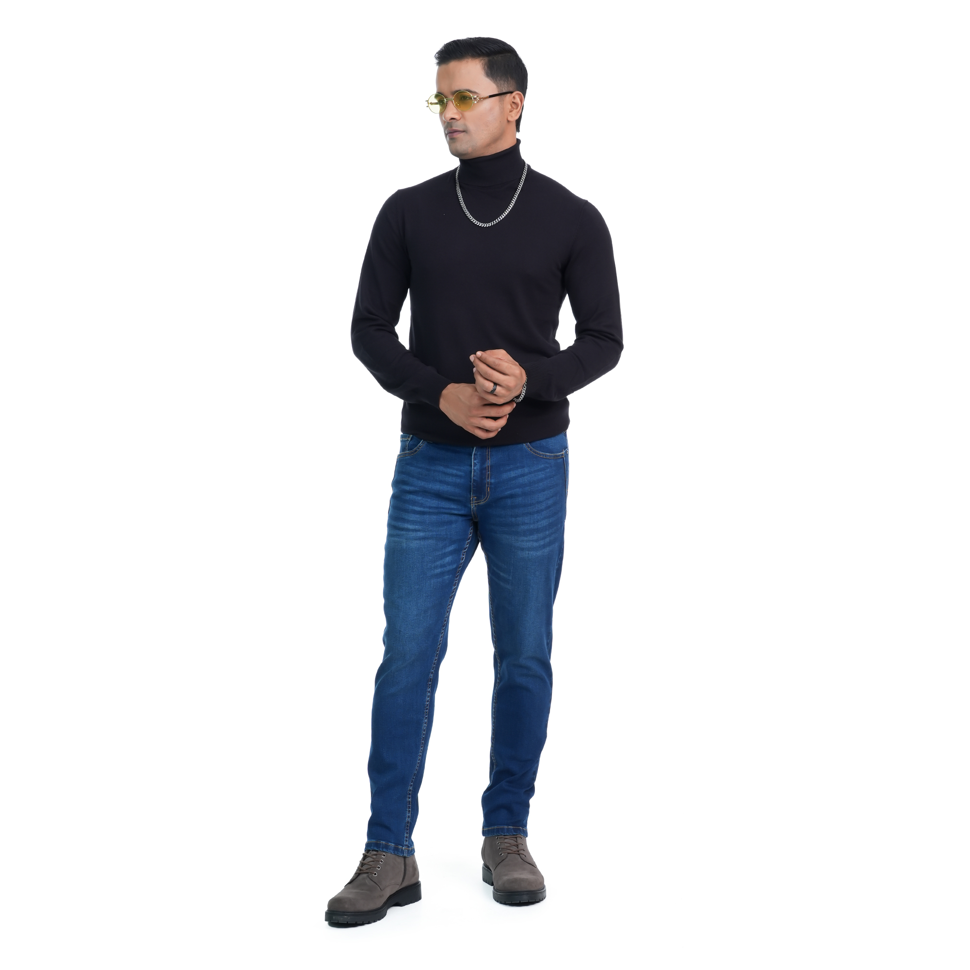 Picture of Maverick Men's Turtle Neck Sweater Black