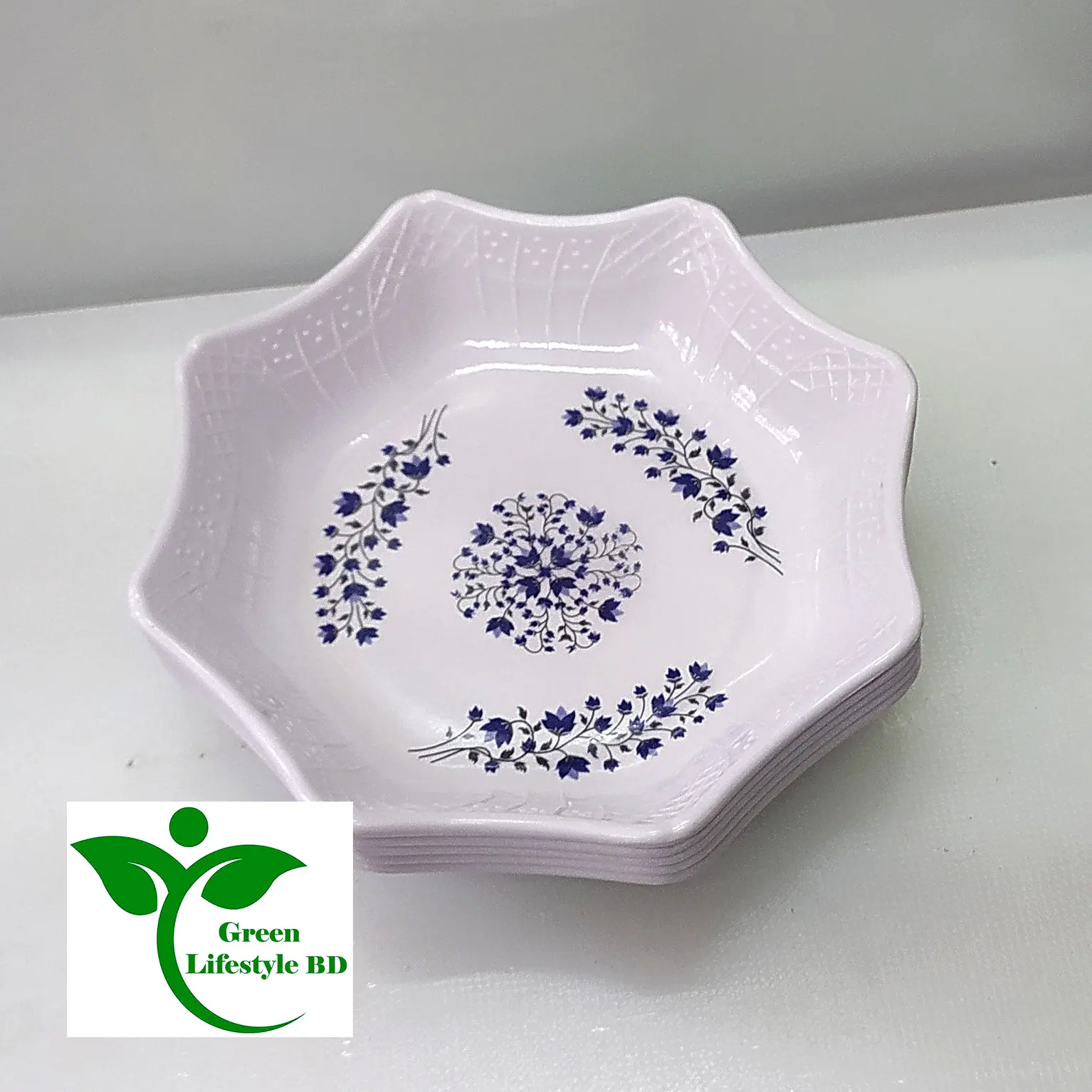 Picture of Melamine Half Plate 6 Piece Set (Size 5" Inches) mini size plate for Home and Office. - Multicolor