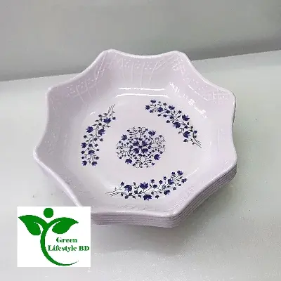 Picture of Melamine Half Plate 6 Piece Set (Size 5" Inches) mini size plate for Home and Office. - Multicolor