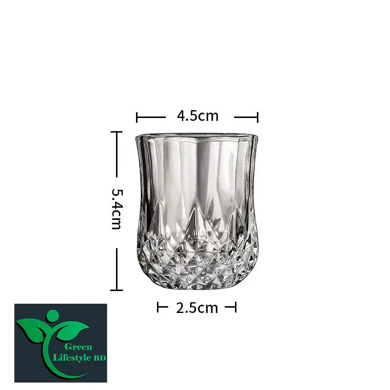Picture of 6pcs Creative Whisky Glasses Thick Crystal Wine Brandy Cup Transparent Scotch Drinking Glasses for Bar Accessories Mini Mug - Clear