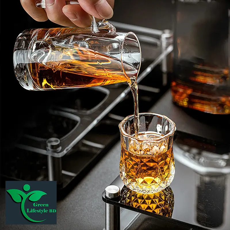 Picture of 6pcs Creative Whisky Glasses Thick Crystal Wine Brandy Cup Transparent Scotch Drinking Glasses for Bar Accessories Mini Mug - Clear