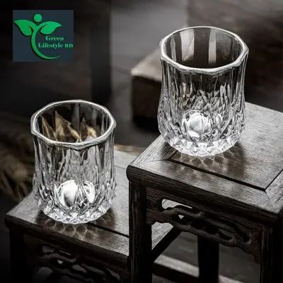 Picture of 6pcs Creative Whisky Glasses Thick Crystal Wine Brandy Cup Transparent Scotch Drinking Glasses for Bar Accessories Mini Mug - Clear
