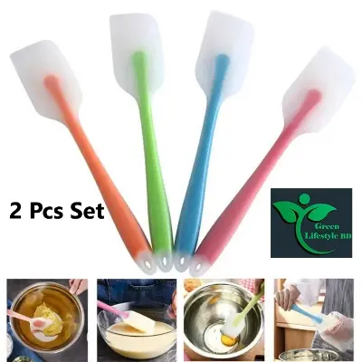 Picture of High-Quality Silicone Spoon 2 Piece Set - Upgrade Your Kitchen with This Essential Kitchen Accessory. - Multicolor