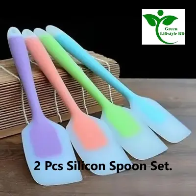 Picture of High-Quality Silicone Spoon 2 Piece Set - Upgrade Your Kitchen with This Essential Kitchen Accessory. - Multicolor