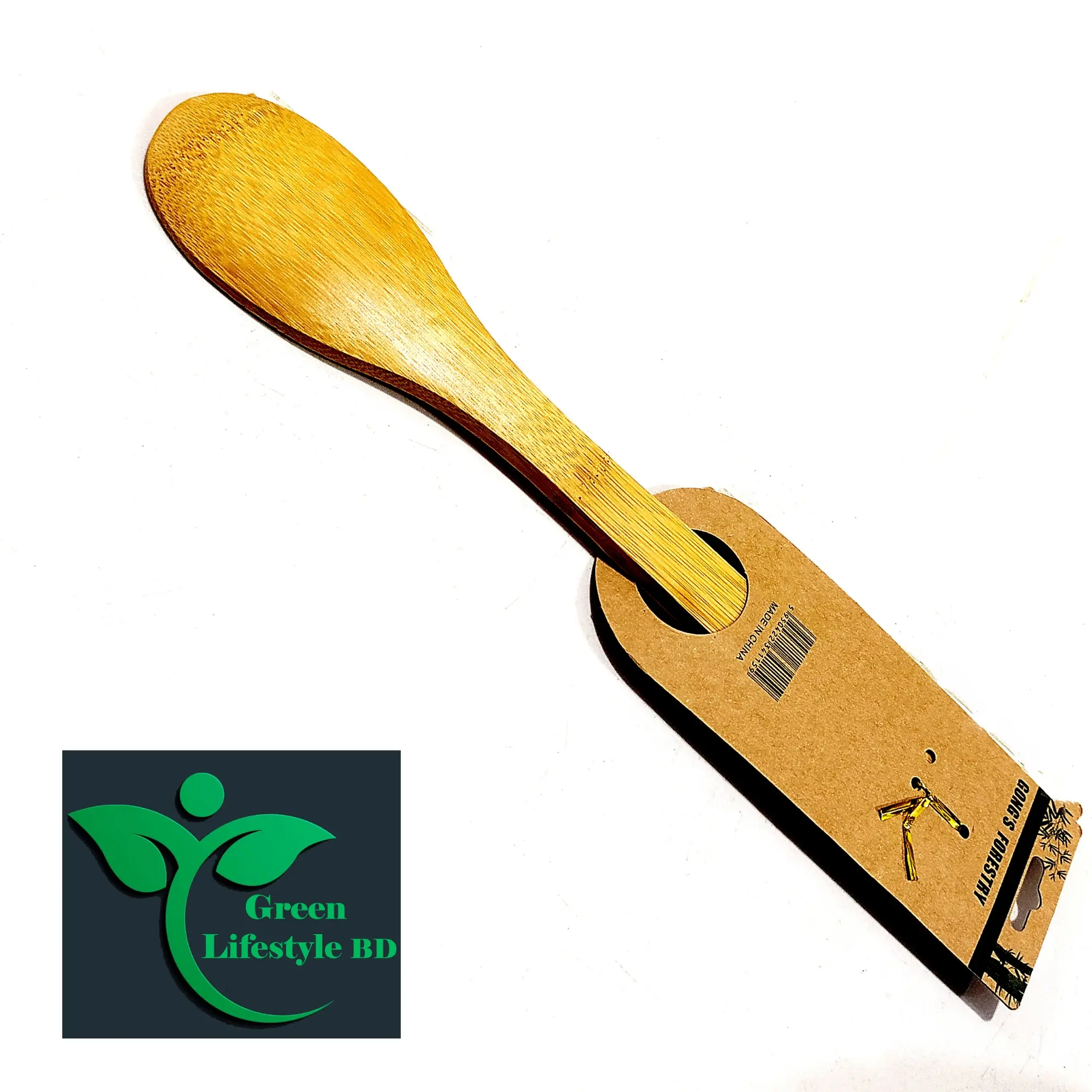 Picture of Bamboo Serving Spoon 1 piece size 12 inch - Heat Resistant Soft Grip Spoon Handle, Bamboo Cooking And Baking - Multicolor