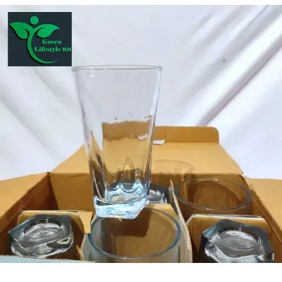 Picture of 6 pcs Beautiful Design 5 Angel Drinking Water/Juice Glass For Home, office and Restaurant - Clear