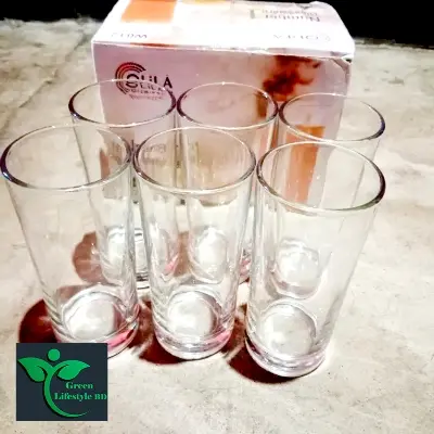 Picture of Crystal Clear Plain Drinking Glass Set 6 pcs 305 ml Drinking water Glass For Home and office
