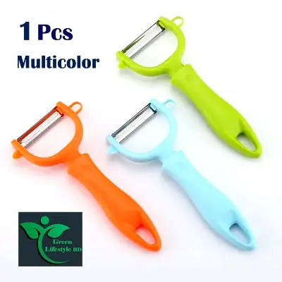 Picture of Multi-function fruit vegetable peeler stainless steel scraping knife melon potato peeler vegetable peeler for cucumbers and carrots - Multicolor 1 Pcs