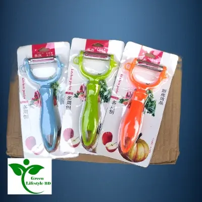 Picture of Multi-function fruit vegetable peeler stainless steel scraping knife melon potato peeler vegetable peeler for cucumbers and carrots - Multicolor 1 Pcs