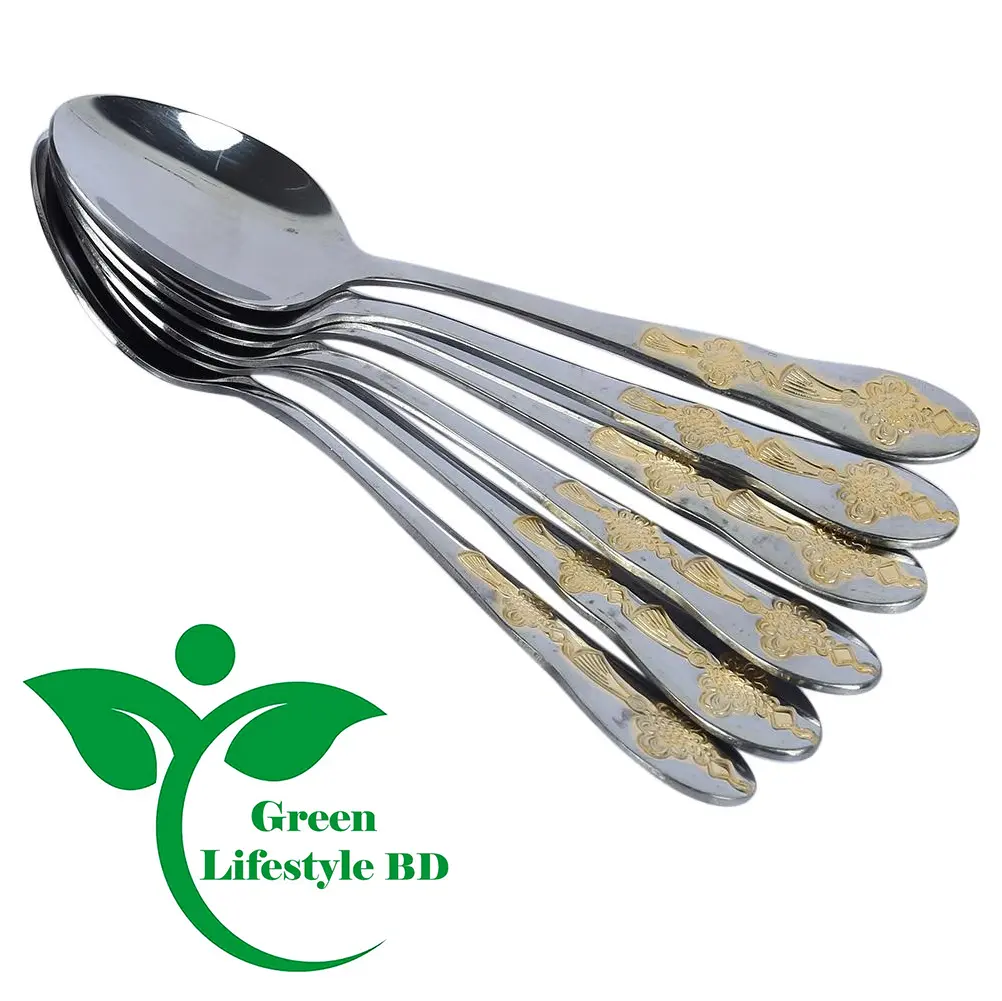 Picture of 12-Piece Stainless Steel Tea & Frock Spoon Set – 6-Inch Spoons for Kitchen & Dining Use - Silver