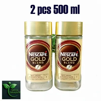 Picture of Premium Glass Storage Jars 500ml (2/3pcs) – Airtight Gold Cap for Spices, Honey & Milk Powder
