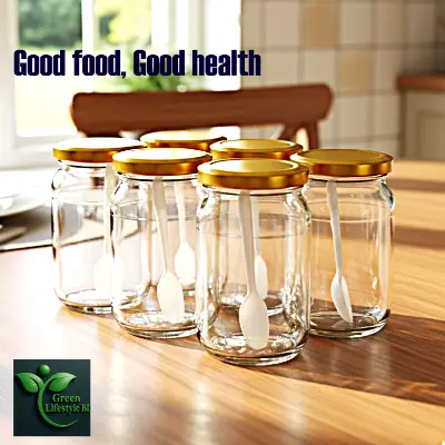 Picture of 4/6-Piece 500gm Glass Jar Set – Super Clean Kacher Jars for Kitchen Storage & Dining