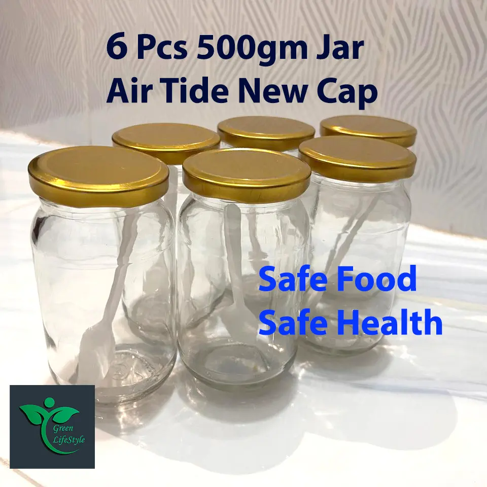 Picture of 4/6-Piece 500gm Glass Jar Set – Super Clean Kacher Jars for Kitchen Storage & Dining