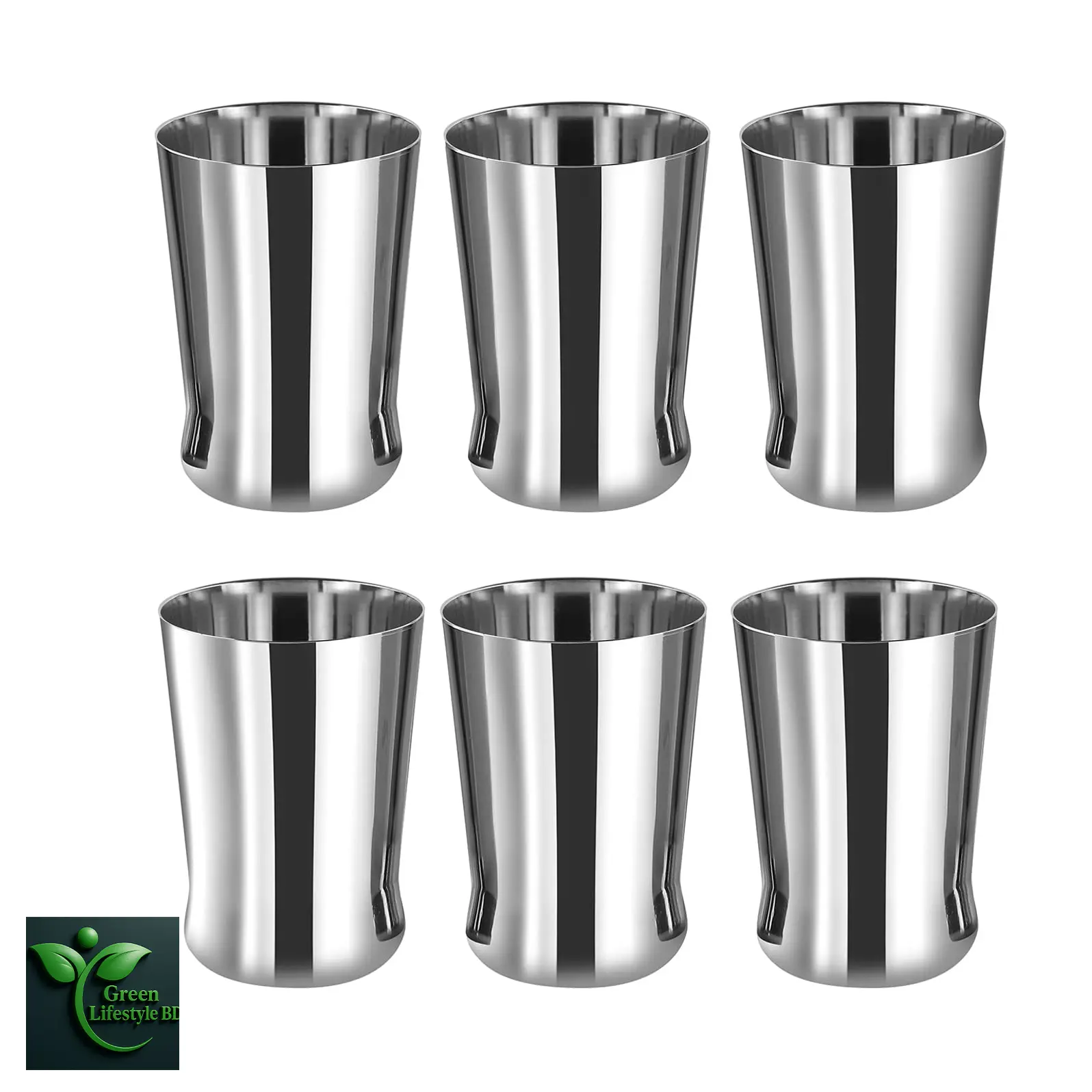 Picture of Premium Stainless Steel Water Glasses – Set of 6, 290ml, Mirror Polish for Water & Juice