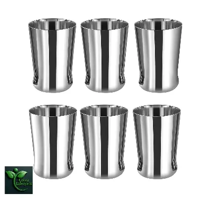 Picture of Premium Stainless Steel Water Glasses – Set of 6, 290ml, Mirror Polish for Water & Juice